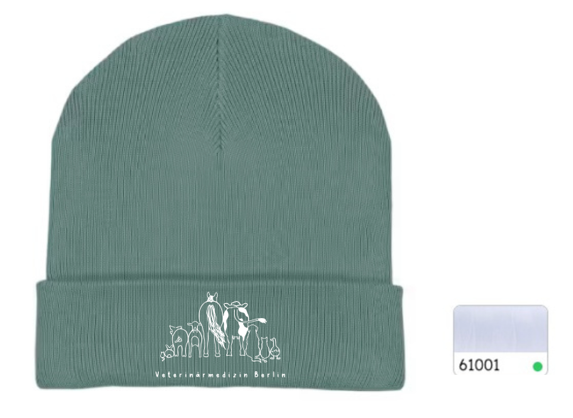 Beanies mit Stick in verschiedenen Farben
