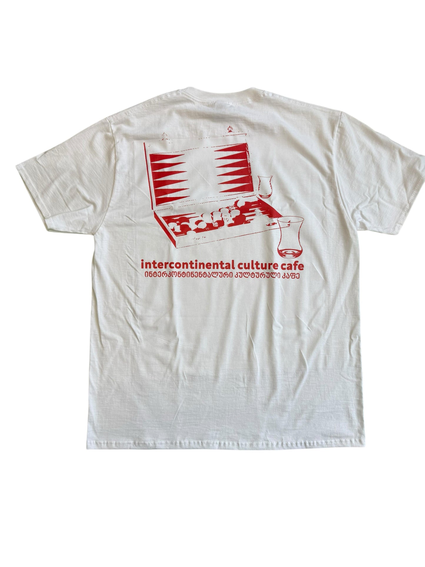 Intercontinental Culture Cafe weiß Backprint