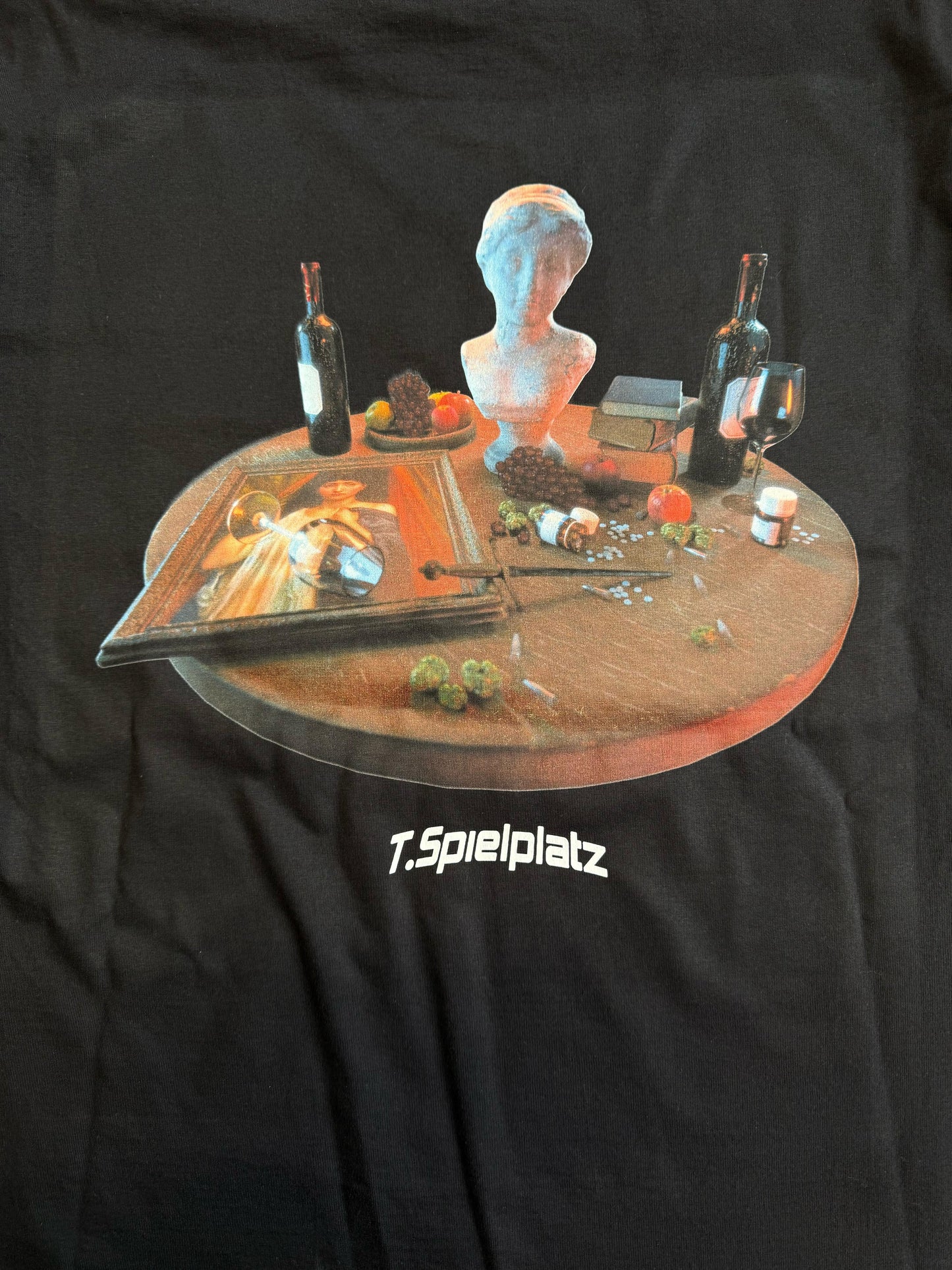 Fine dining Tisch Shirt schwarz Backprint