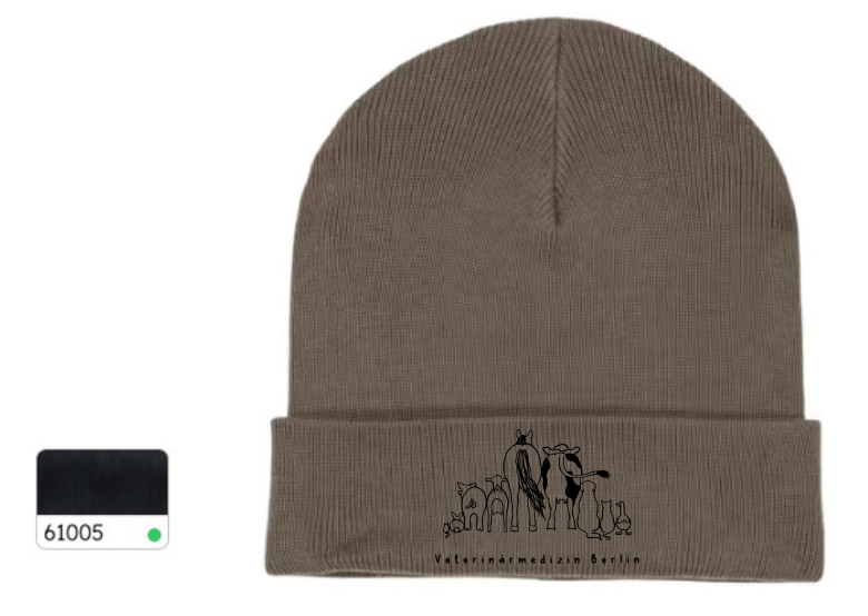 Beanies mit Stick in verschiedenen Farben