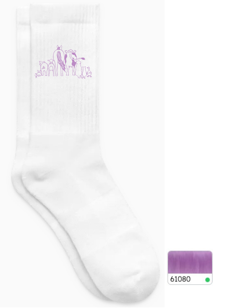Socken mit Stick in verschiedenen Farben