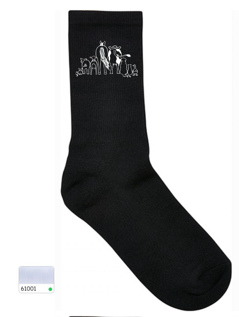 Socken mit Stick in verschiedenen Farben