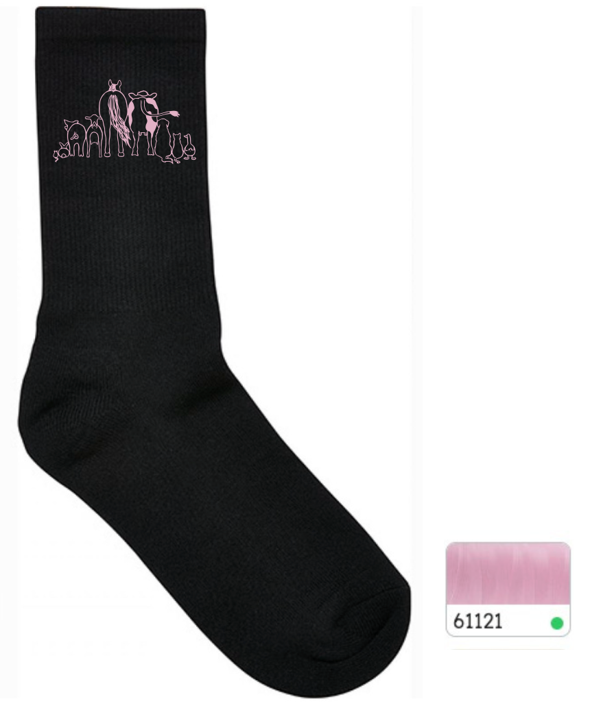 Socken mit Stick in verschiedenen Farben