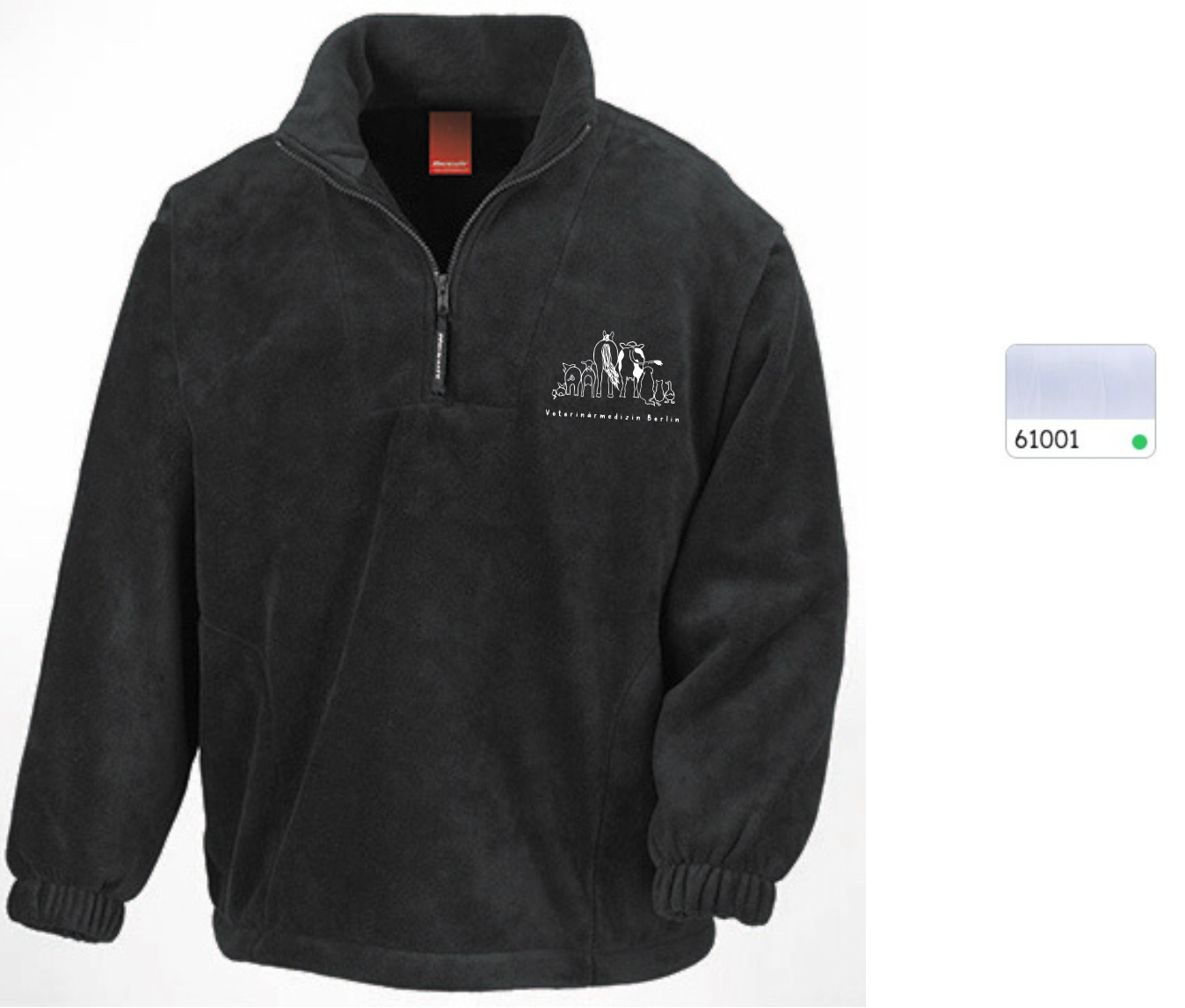 Fleece Pulli mit Stick in verschiedene Farben