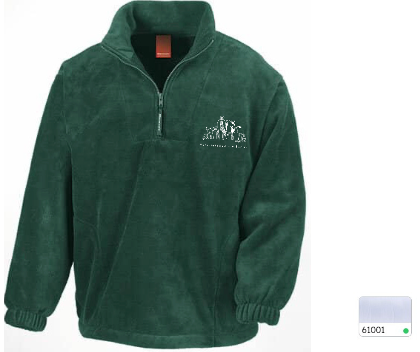 Fleece Pulli mit Stick in verschiedene Farben