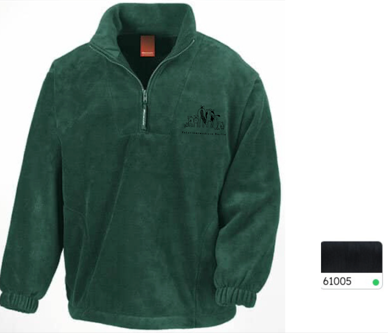 Fleece Pulli mit Stick in verschiedene Farben
