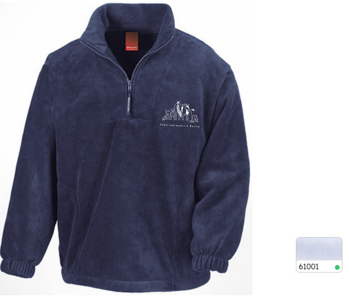 Fleece Pulli mit Stick in verschiedene Farben