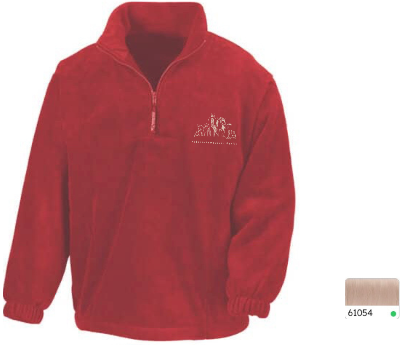 Fleece Pulli mit Stick in verschiedene Farben
