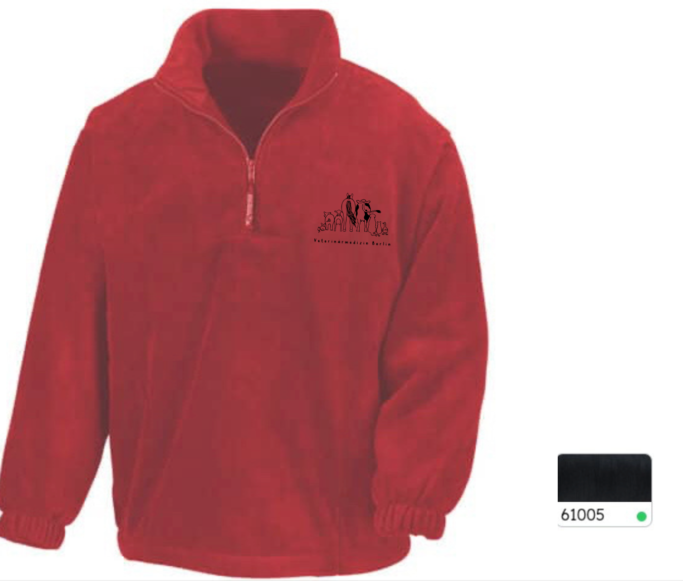 Fleece Pulli mit Stick in verschiedene Farben