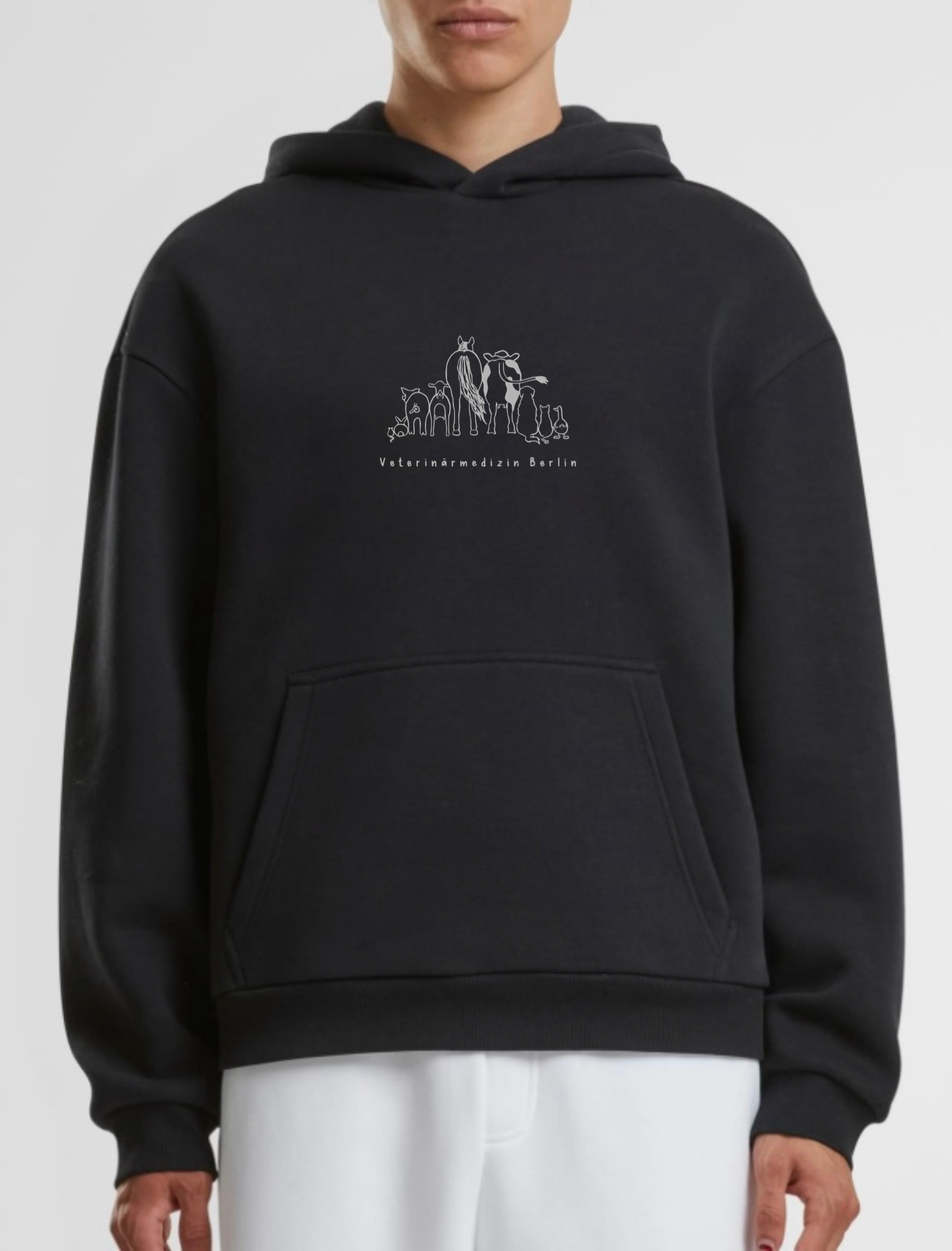 Hoodie mit Stick in verschiedene Farben