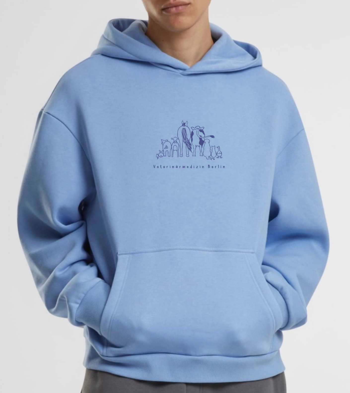 Hoodie mit Stick in verschiedene Farben