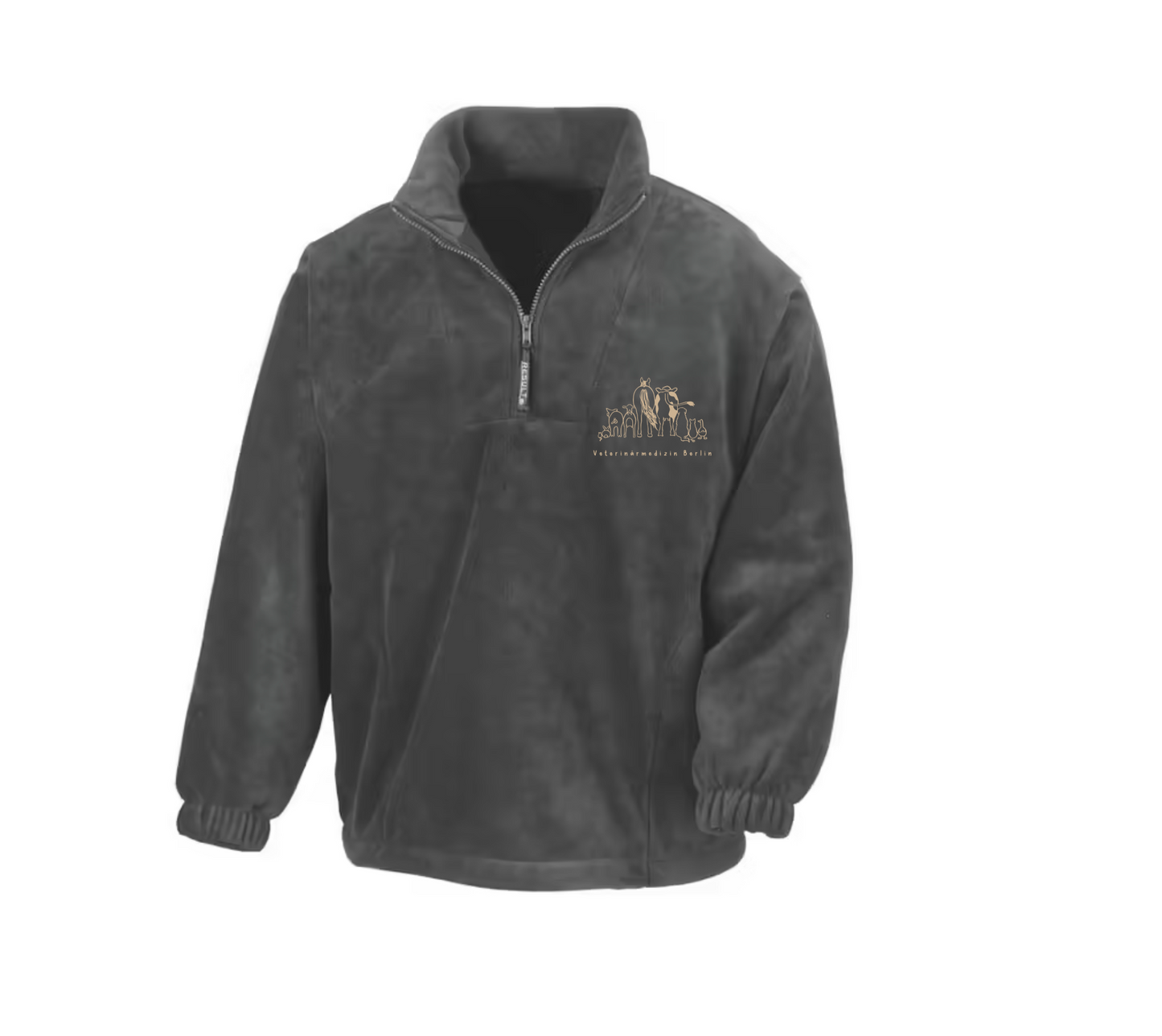 Fleece Pulli mit Stick in verschiedene Farben